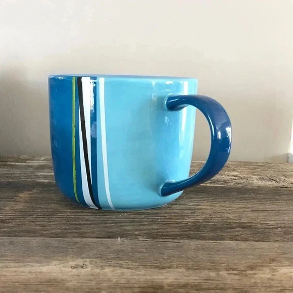 2008 Starbucks Large Blue Ceramic Mug - Picture 2 of 6